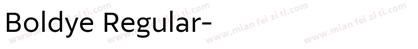 Boldye Regular字体转换
